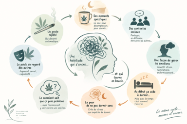 Déroulement de l'accompagnement en deux séances pour le cannabis et le CBD