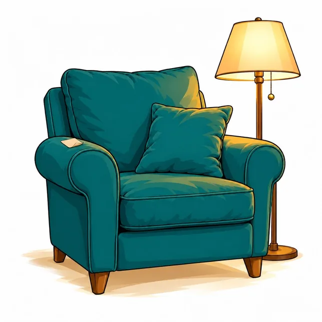 Un fauteuil confortable près d’une lampe, pour lire à son rythme